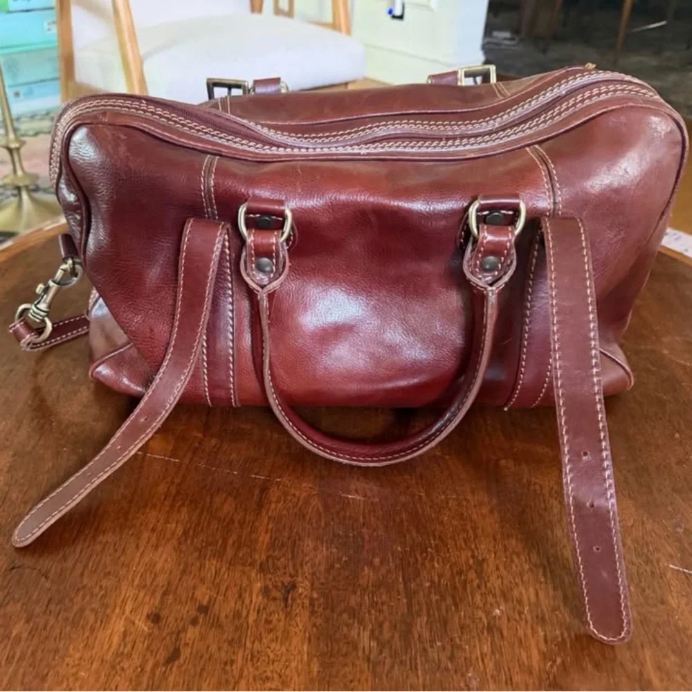 Vintage Floto Italian Leather Satchel / Weekender Bag – Made in Italy